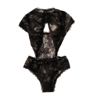 Black Lace with Cutout Back