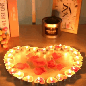 Red Heart Candle